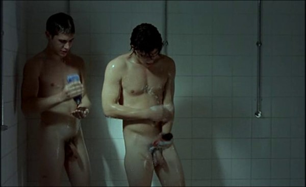 naked guys showering